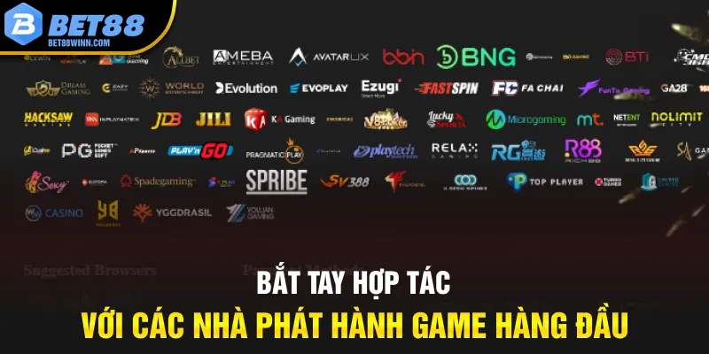 Bắt tay hợp tác với các nhà phát hành game hàng đầu